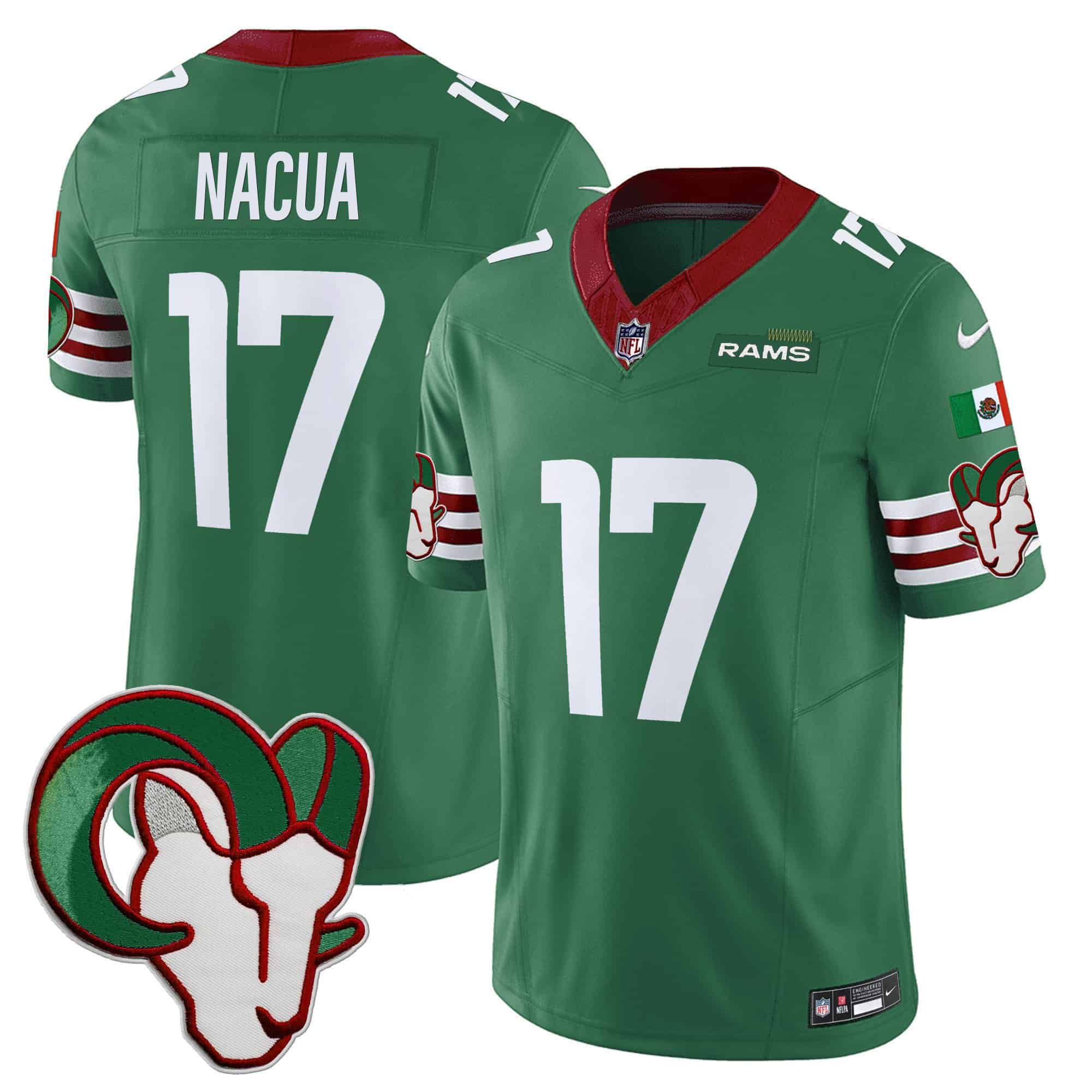 Men Los Angeles Rams #17 Nacua Green 2024 Nike Mexico Vapor Limited NFL Jersey->indianapolis colts->NFL Jersey